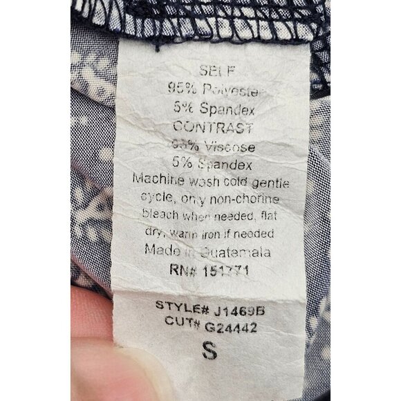 Women's - Kaileigh Navy & White Printed Jumpsuit, Size Small - Picture 8 of 11